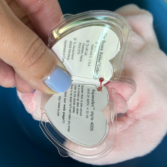 NWT RARE 1993 TY Beanie Babies (Squealer) with errors - Picture 3 of 5